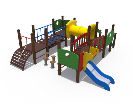 Детский игровой комплекс Литл Малыш (металлический скат Н-620) ДИО 10018, фото 1