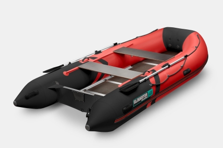 GLADIATOR B 420 LIGHT B Красно-черный моторная лодка ПВХ Фанерный пайол, фото 2