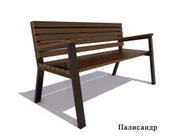 Садово-парковая скамейка «Гамбург», Ангарская сосна 1,2 м, фото 5