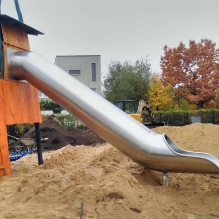Горка-труба из нержавеющей стали H-1500, фото 1