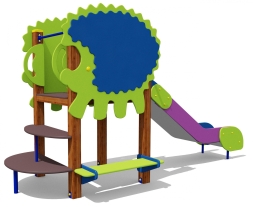 Горка Ёжик 08303.21 H=1000 для детской площадки, фото 1
