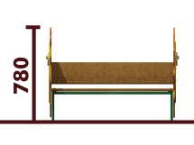 Скамейка детская Солнышко 26020 для игровой площадки Скамейка детская Солнышко 26020 для игровой площадки