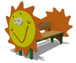 Скамейка детская Солнышко 26020 для игровой площадки, фото 1 Скамейка детская Солнышко 26020 для игровой площадки, фото 1