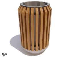 Урна с бетонным основанием Бульвар, фото 1 Урна с бетонным основанием Бульвар, фото 1