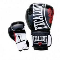 Перчатки боксерские Excalibur 8004-03 Black/White PU