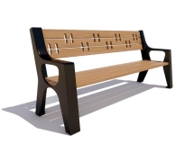 Скамейка чугунная Казань, Лиственница 1,8 м