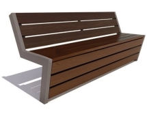Парковая скамейка Техно, Лиственница (брус 30х120) 1,5 м Парковая скамейка Техно, Лиственница (брус 30х120) 1,5 м