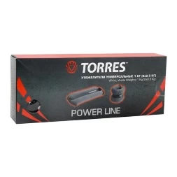 Утяжелители универсальные&quot;TORRES 1 кг&quot;, эрг. форма, неопрен, металл. песок, серо-черный, фото 2