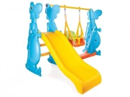 Горка с качелью Pilsan Happy Dino (06-099-T)