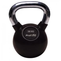 Гиря обрезиненная с хромированной ручкой PROFI-FIT, 38 кг