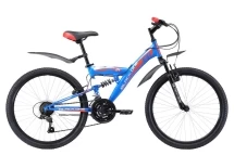 Велосипед Black One Ice FS 24 сине-красный