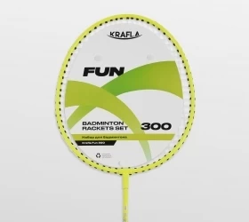 KRAFLA Fun 300 Набор для бадминтона: ракетка (2 шт), волан (2 шт), фото 4