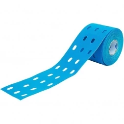 Тейп кинезиологический CureTape Punch Blue, 5 см x 5 м, арт. 160653, перфорированный, голубой