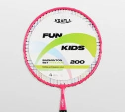 KRAFLA Fun 200 Набор для бадминтона: ракетка (2 шт), волан, поролоновый мяч, фото 4