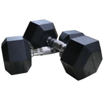 ГЕКСАГОНАЛЬНЫЕ ОБРЕЗИНЕННЫЕ ГАНТЕЛИ DFC DB001-37.5 37.5кг (пара) 