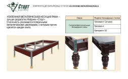 Бильярдный стол - Президент III 11 Футов, Русская пирамида, Super Stone 40 мм, фото 4