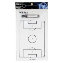 Тактическая доска для футбола &quot;TORRES&quot;, маркерная, с зажимом для листов и маркера, 40х24 см