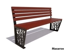 Парковая скамейка Роща, Лиственница  (без подлокотников) 0,6 м