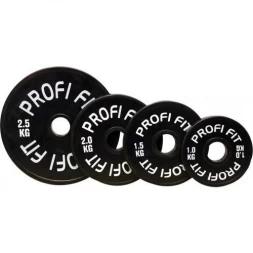 Диск для штанги каучуковый, черный, PROFI-FIT D-51, 2,5 кг, фото 2