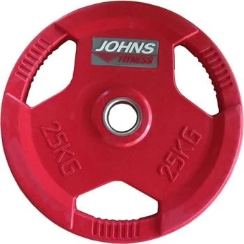 Диск JOHNS цветной 3-х хватовый обрезиненный d51мм, 25кг, фото 1