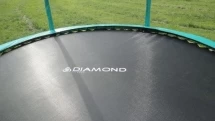 Батут с защитной сеткой (лестница в комплекте) Diamond Fitness Black Edition 8ft (244 см)