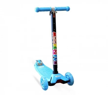 Самокат четырехколесный MAXI LED MF-MAXI-LED голубой, фото 1