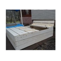Песочница деревянная 1,8м с лаком