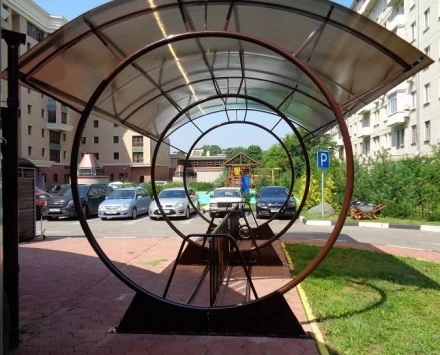 Велопарковка с навесом Круги, фото 3