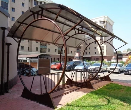 Велопарковка с навесом Круги, фото 4