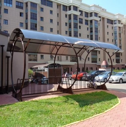 Велопарковка с навесом Круги, фото 5
