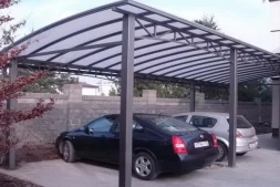 Односкатный навес для двух машин