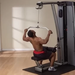 ОПЦИЯ к DGYM Двухпозиц тренажер для спины: вертикальная \ горизонтальная тяга с весовым стеком 95 кг