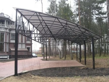 Односкатный навес для зоны отдыха, фото 1