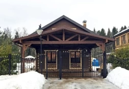 Деревянный навес для двух авто МАРСЕЛЬ Несущий каркас, фото 2
