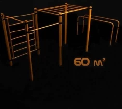 Площадка для воркаута. Уровень двор. 60 кв.м. W-6.08 , фото 1