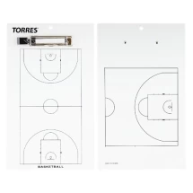 Такт. доска для баск. &quot;TORRES&quot;, арт. TR1003B, маркерная, с зажимом, в компл. маркер, белая