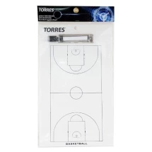 Такт. доска для баск. &quot;TORRES&quot;, арт. TR1003B, маркерная, с зажимом, в компл. маркер, белая