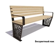 Парковая скамейка Сколково, Лиственница 1,8 м