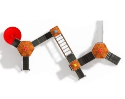 Детская игровая площадка Карандаши ДИК 2.26.06-01.С Н=1200, Н=2000 (Винтовой скат), фото 5