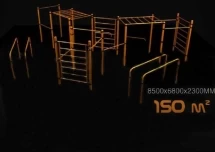 Площадка для воркаута. Уровень город. 150 кв.м W-6.11 