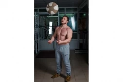 Медбол 1 кг. Белый, фото 4