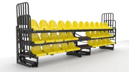 Трибуна телескопическая ОЛИМП СИТИ 3-х рядная на 32 места (Авангард), фото 4