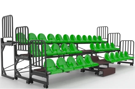 Трибуна телескопическая ОЛИМП СИТИ 3-х рядная на 32 места (Авангард), фото 1