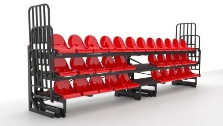 Трибуна телескопическая ОЛИМП СИТИ 3-х рядная на 32 места (Авангард), фото 8