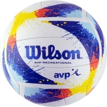 Мяч вол. &quot;Wilson AVP Splatter&quot; арт.WTH30120XB, р.5, 18 пан, композит.кожа, маш.сшивка, бело-сине-жел