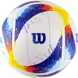 Мяч вол. &quot;Wilson AVP Splatter&quot; арт.WTH30120XB, р.5, 18 пан, композит.кожа, маш.сшивка, бело-сине-жел, фото 2