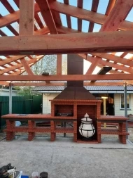 Печь Аристократ 814 Радиальный кирпич красный с коричневым, фото 5