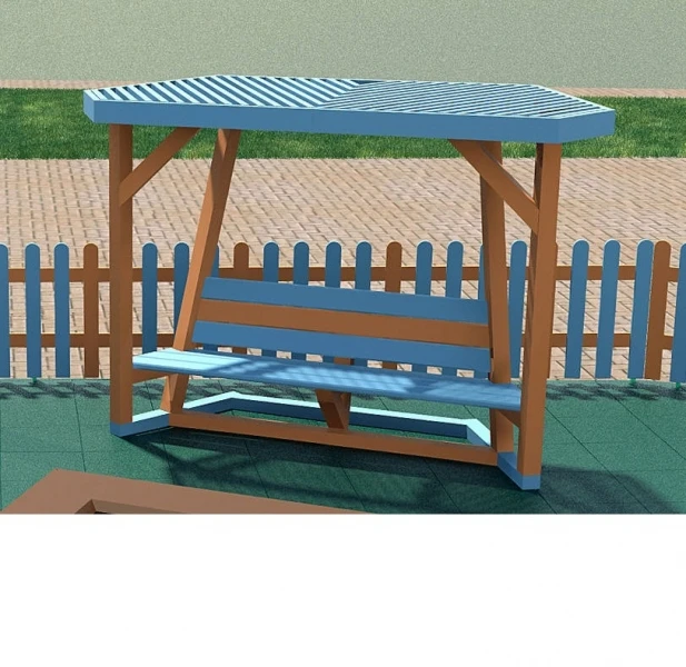 Скамейка с навесом из поликарбоната Скамейка с навесом из поликарбоната