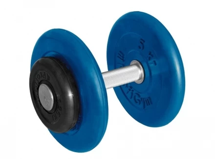  Гантель обрезиненная &quot;PROFIGYM&quot; с хромированной ручкой 13,5кг, цветная ГНЦ -13,5, фото 1