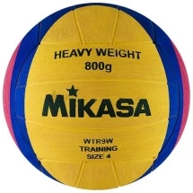 Мяч для водного поло &quot;MIKASA WTR9W&quot; р.4, жен, резина, вес 800 г, дл.окр. 65-67см,желто-сине-роз